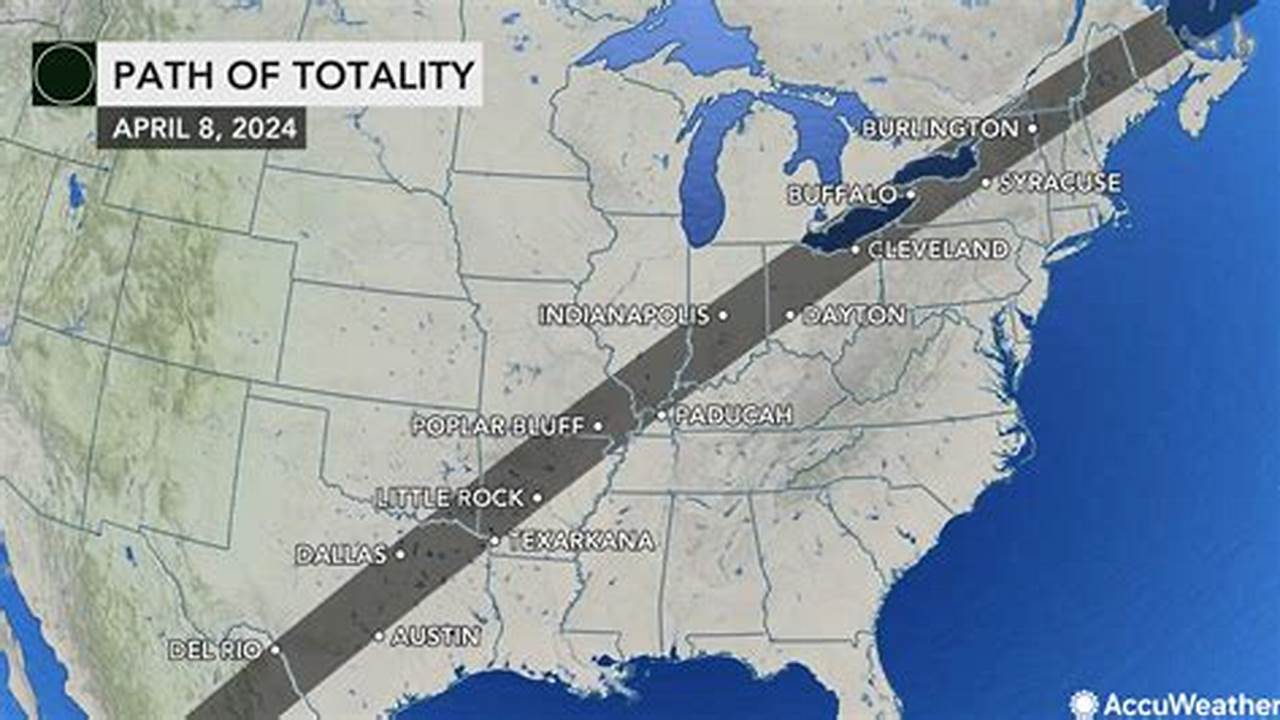 April 8th 2024 Solar Eclipse Path Of Totality In The