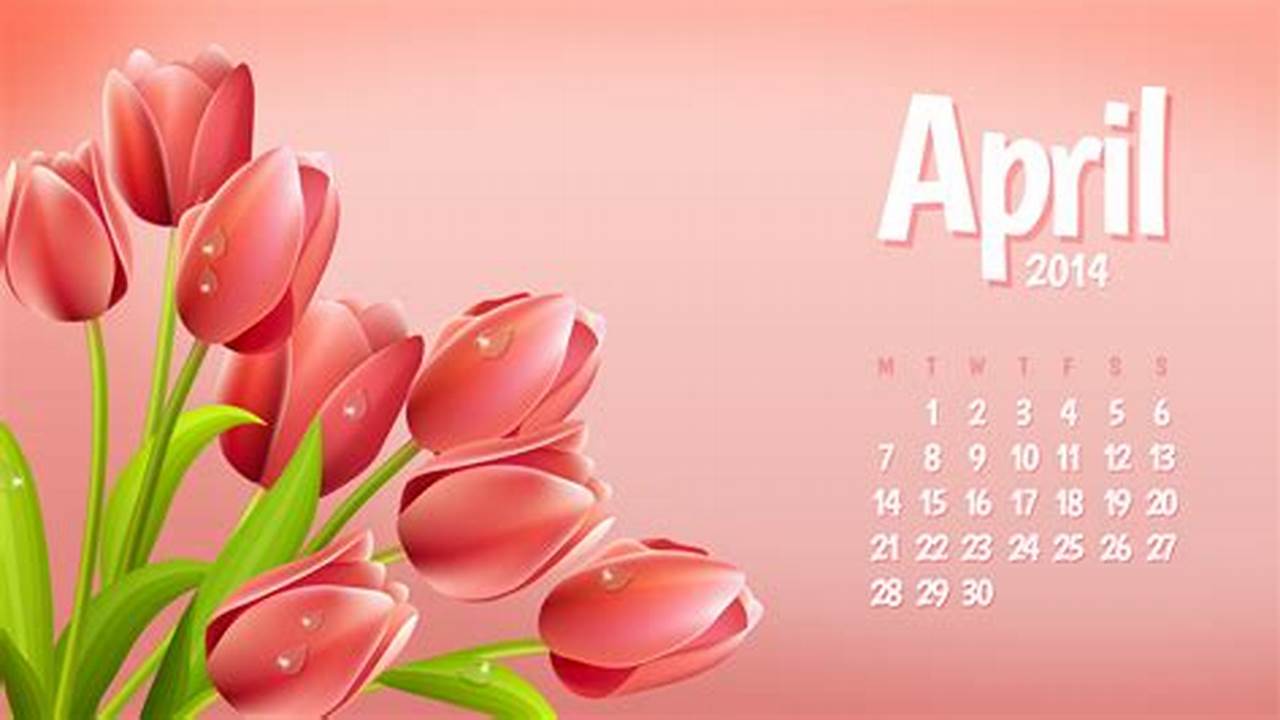 April Calendar 2024 Desktop Wallpaper