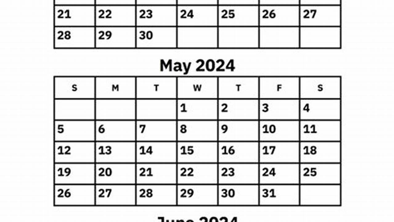 April May And June Calendar 2024