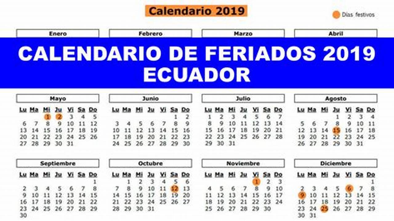 Aquí Tienes El Calendario De Feriados Nacionales En Ecuador Para 2024, 2024