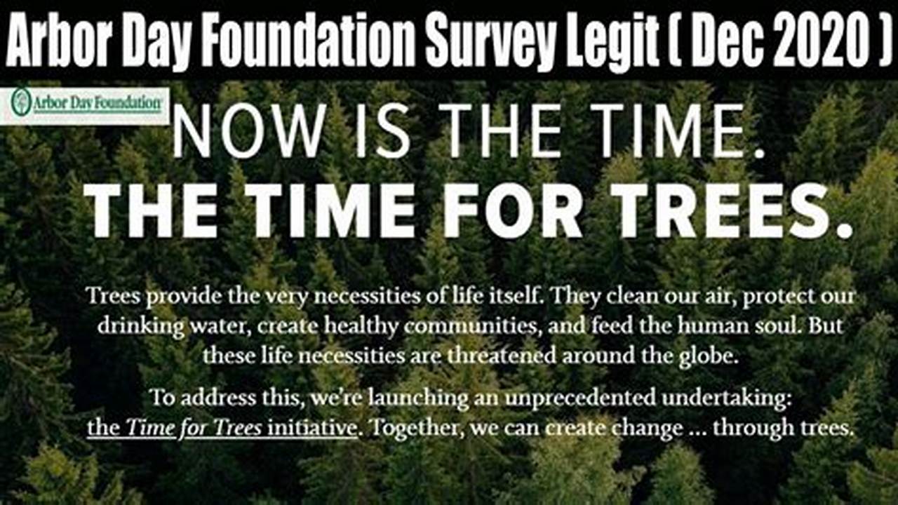 Arbor Day Foundation Survey Scam