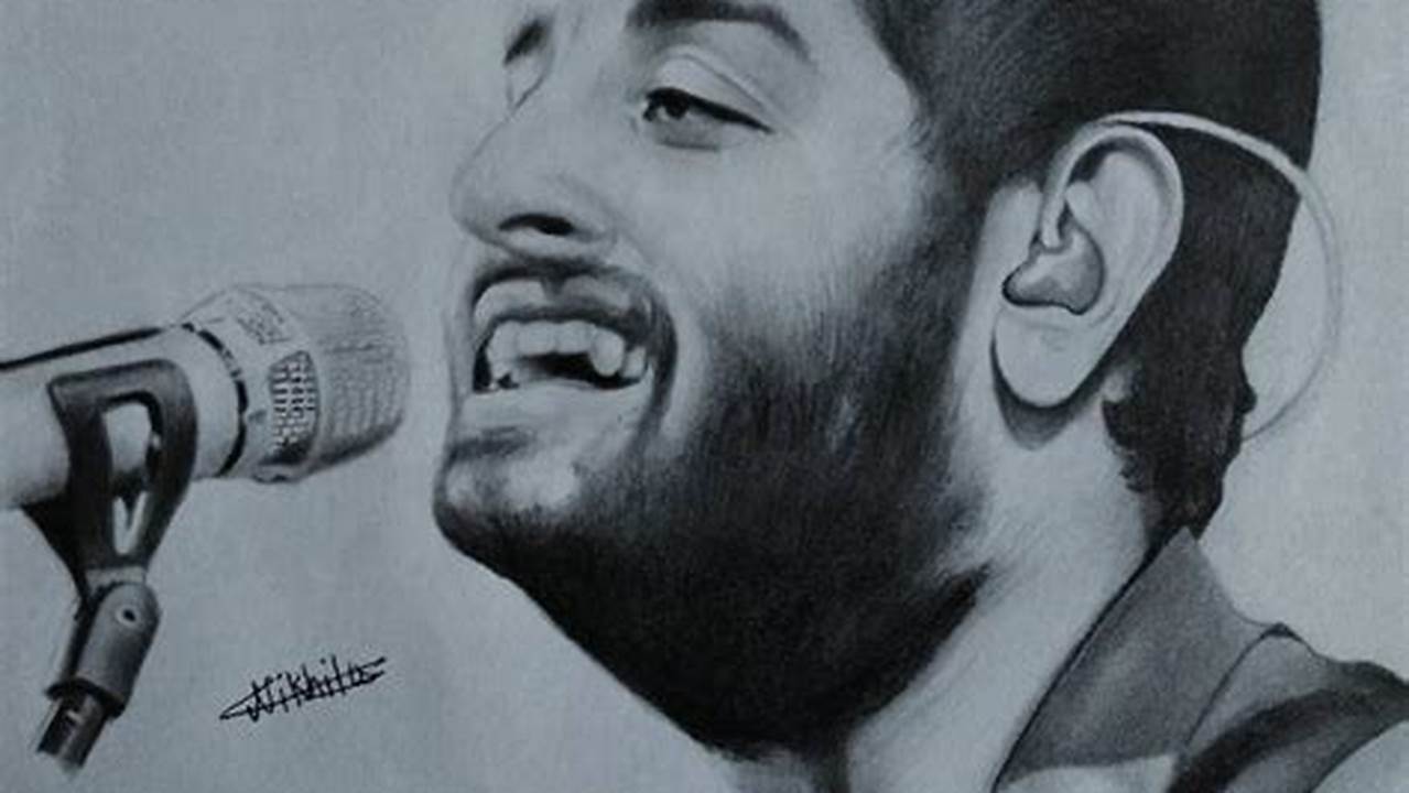 Arijit Singh Pencil Sketch: Capturing the Essence of a Musical Maestro