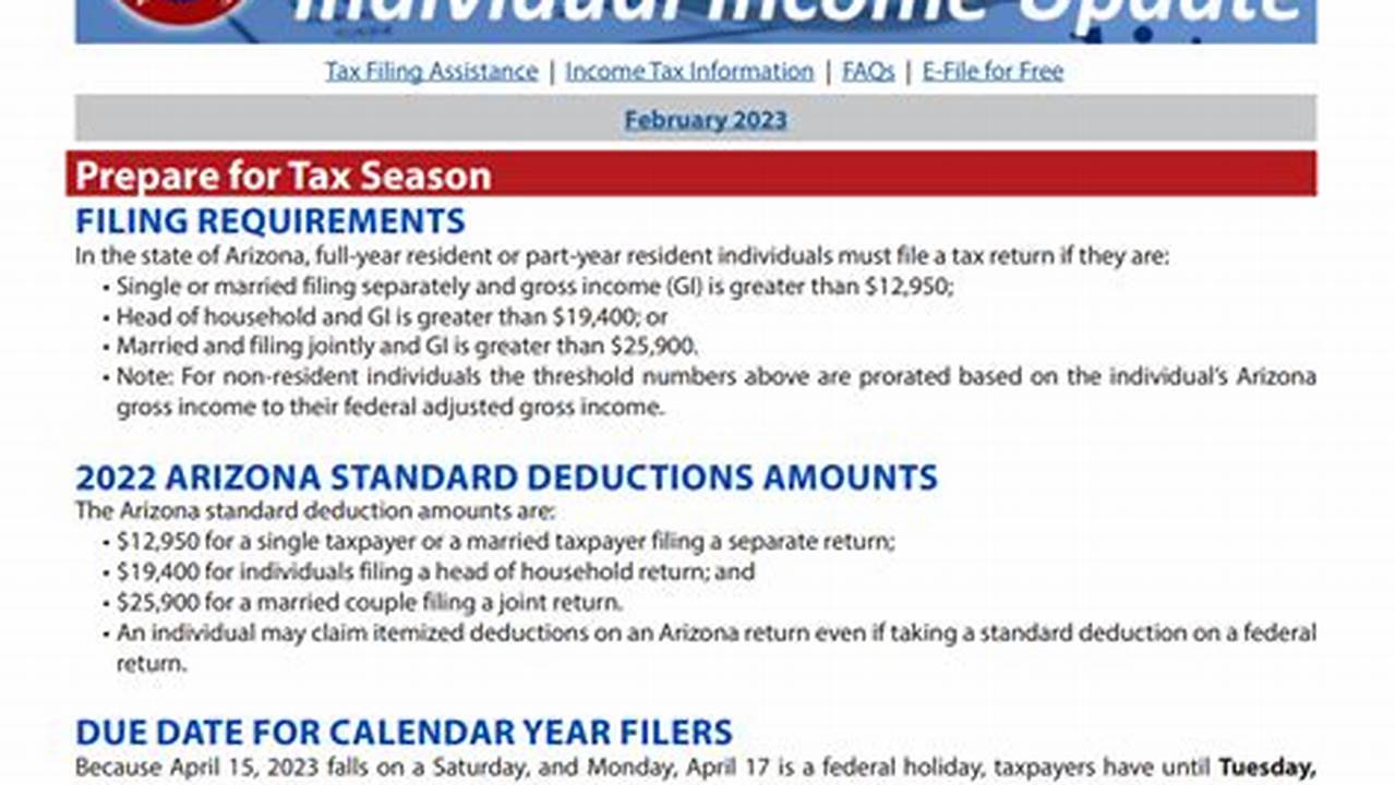 Arizona Tax Rebate 2024