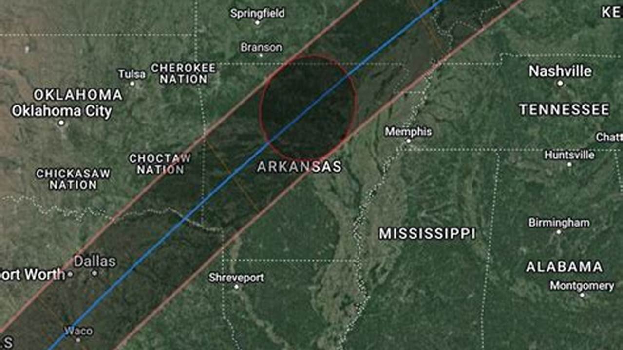 Arkansas Future Map Of Solar Eclipse 2024 Berna Stoddard