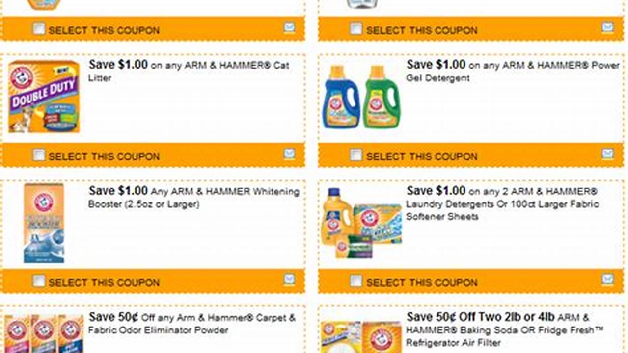 Arm And Hammer Coupons 2024