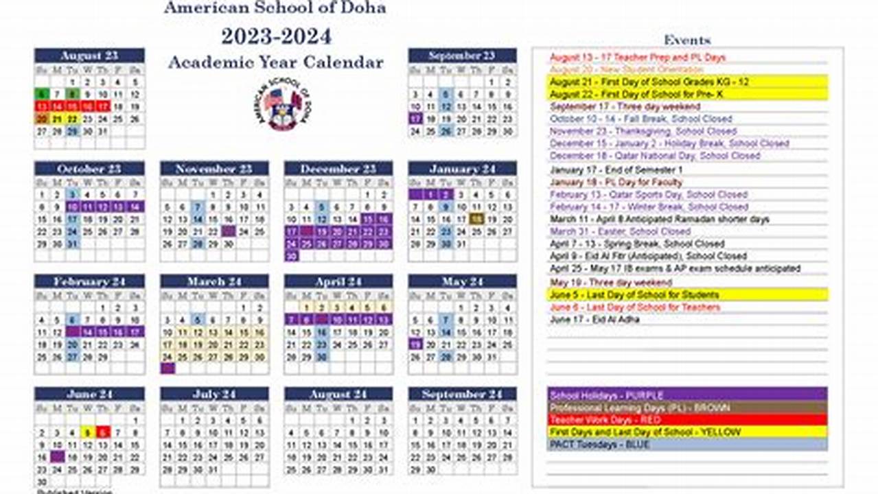 Asd School Calendar 2024-24
