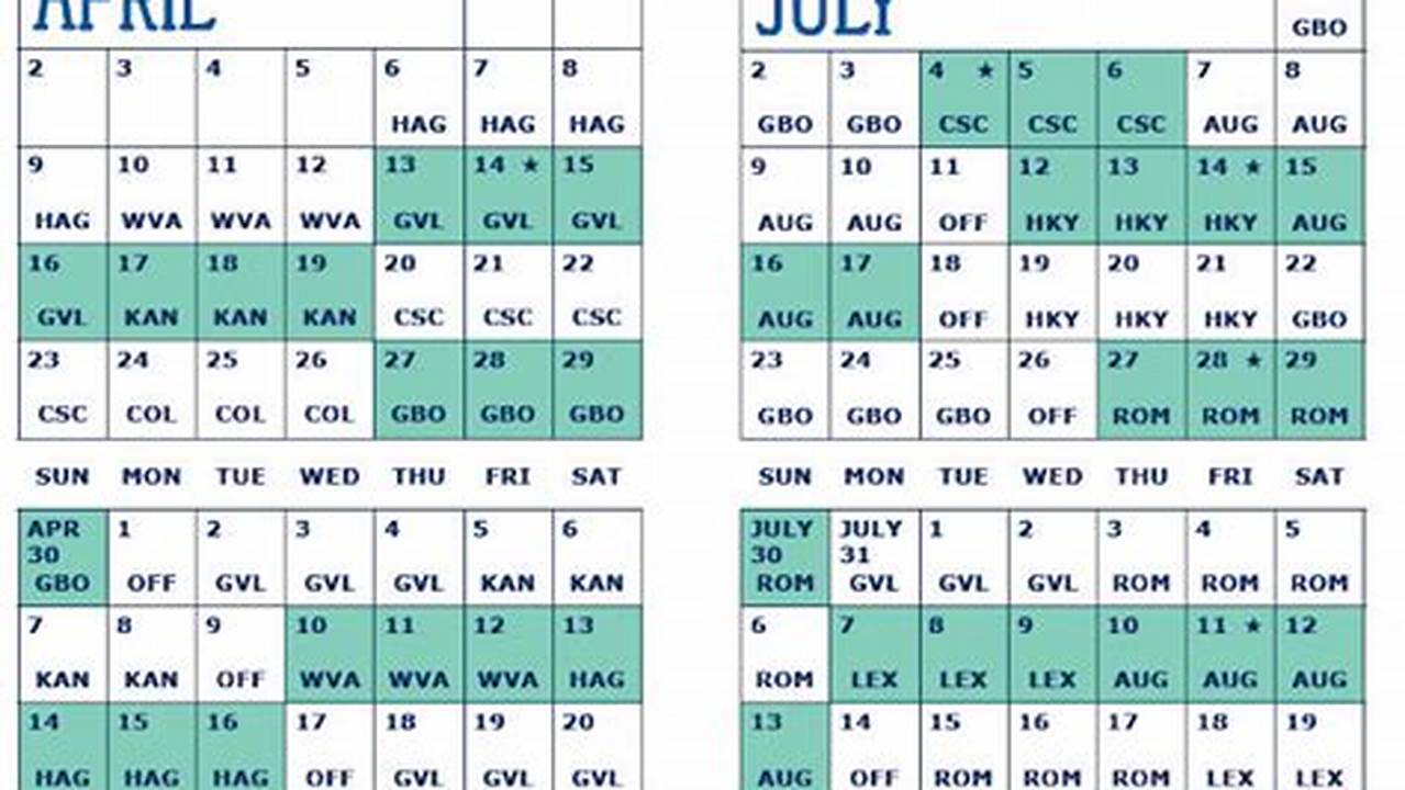 Asheville Tourists 2024 Schedule Calendar Printable