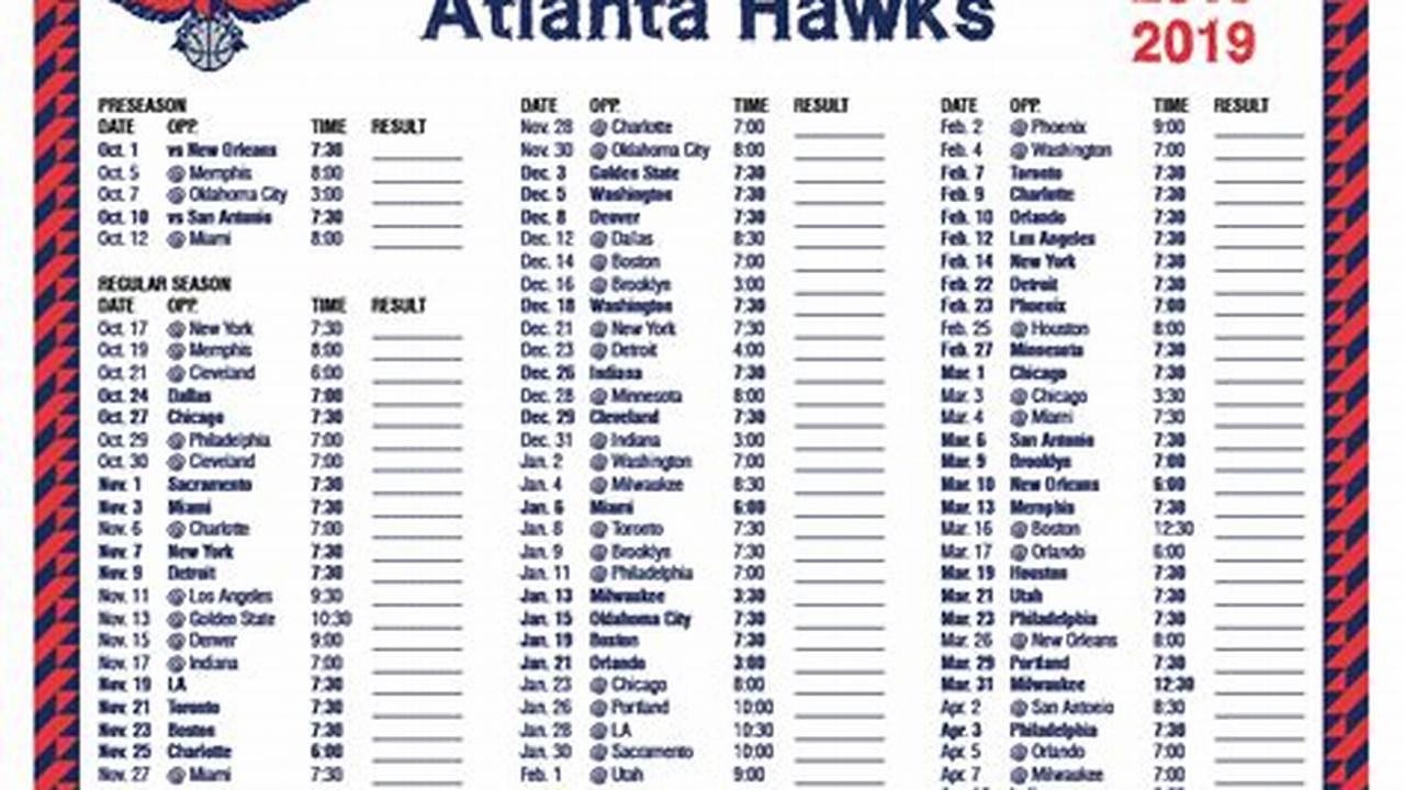 Atlanta Hawks Playoff Schedule 2024