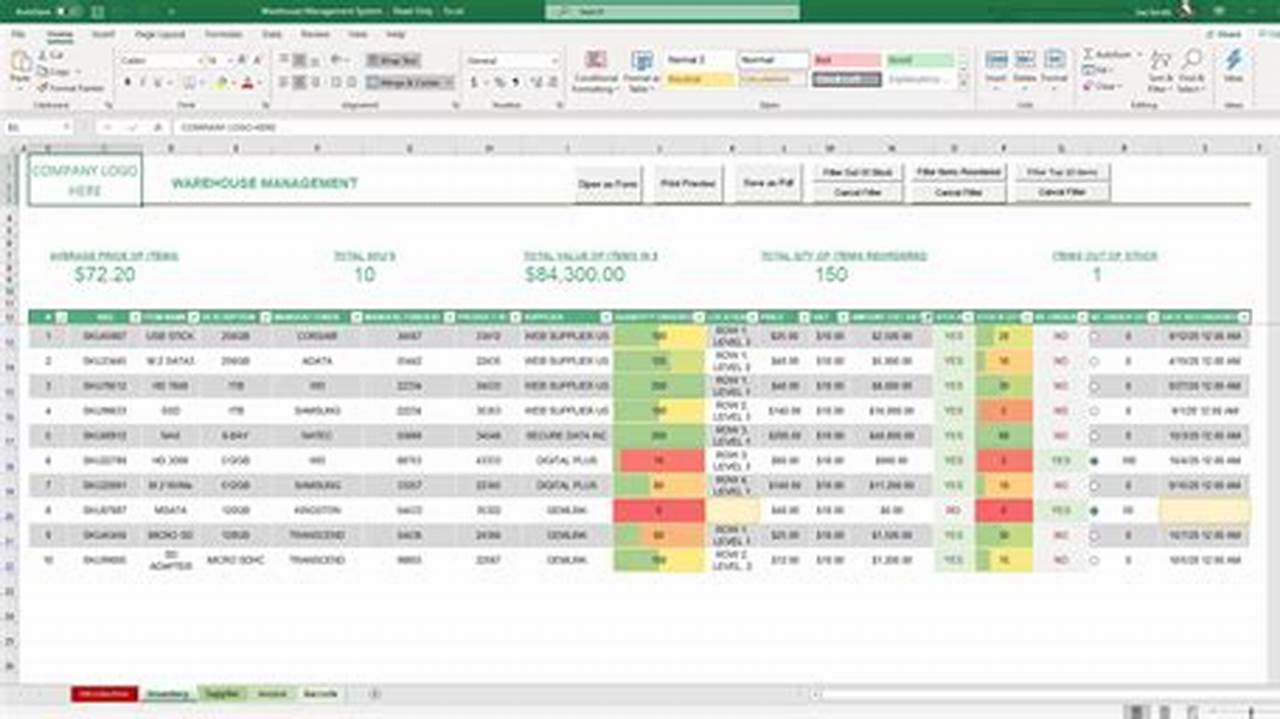 Automated Systems, Excel Templates