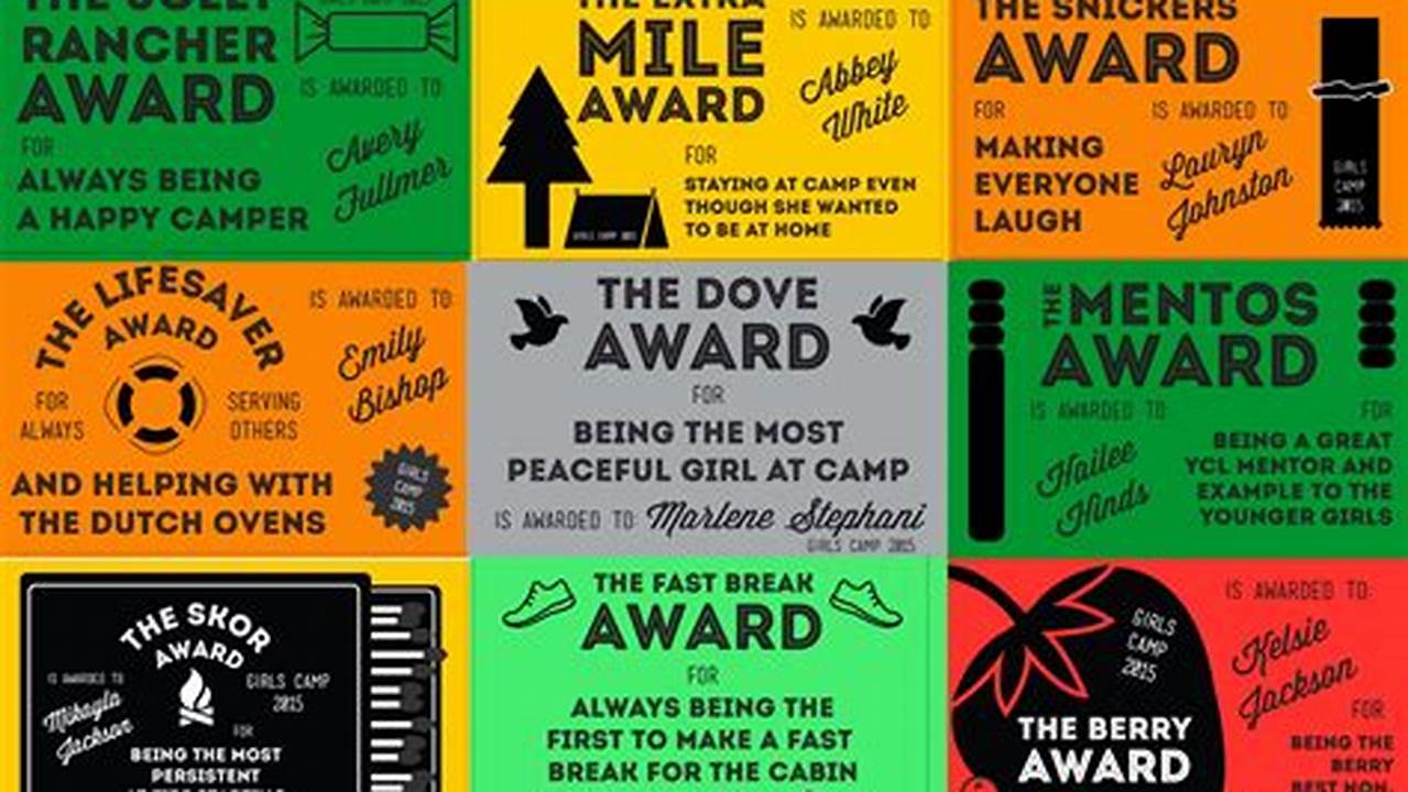 Awards, Camping