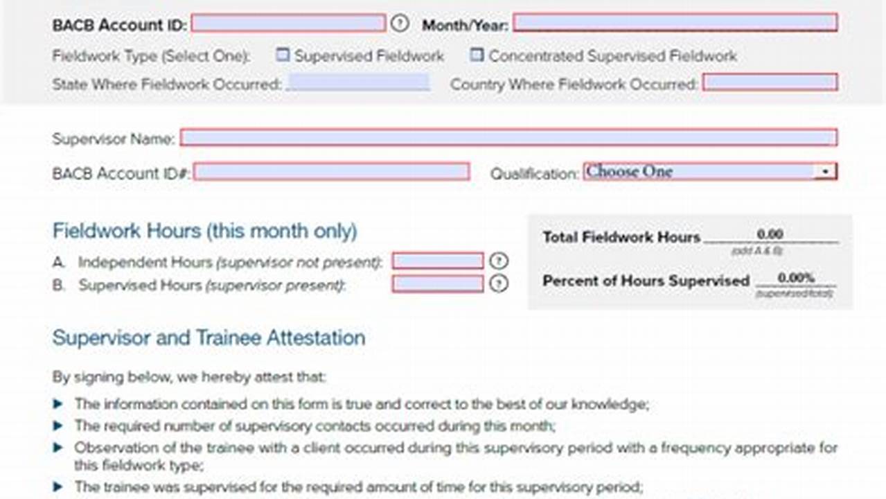 Bacb Monthly Verification Form 2024