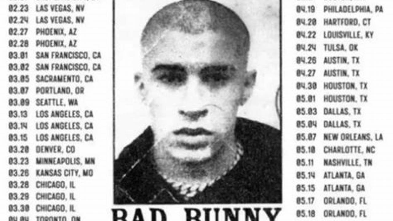 Bad Bunny Brings His Most Wanted Tour To The Xl Center On Saturday, April 20, 2024., 2024
