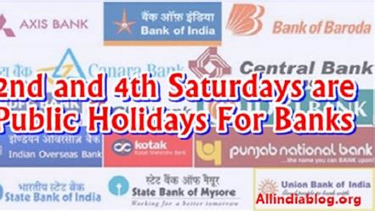 Banks Will Also Remain Closed On Second And Fourth Saturday Of March Month., 2024