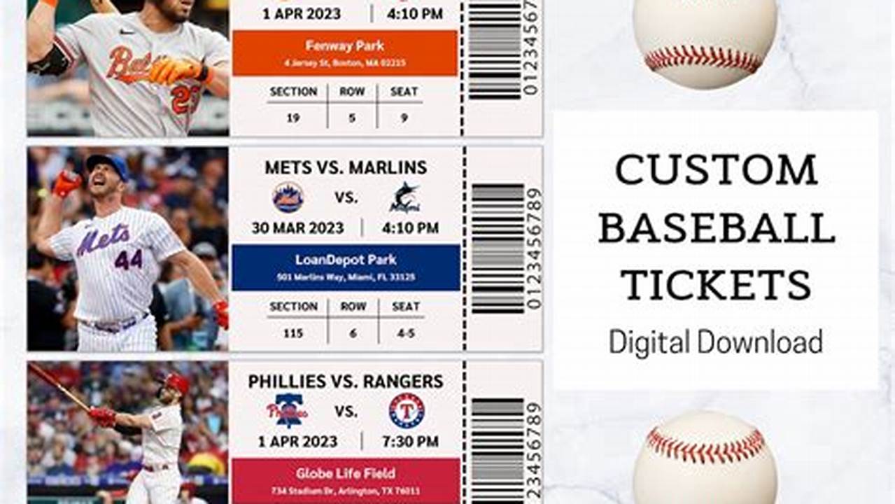 Baseball Game Tickets 2024