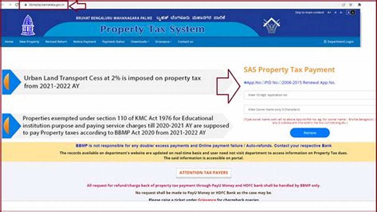 Bbmp Property Tax 2024-24 Online Payment