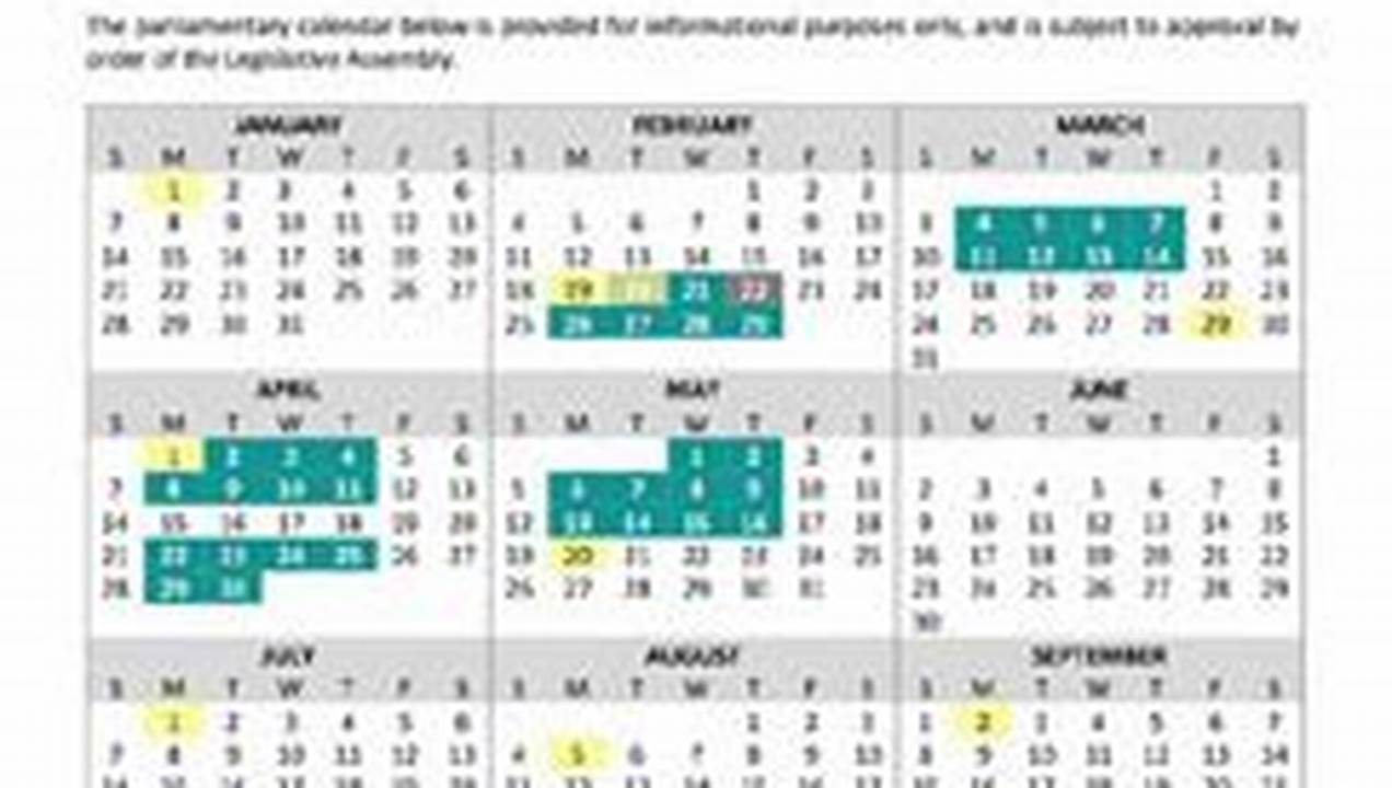 Bc Legislature Calendar 2024