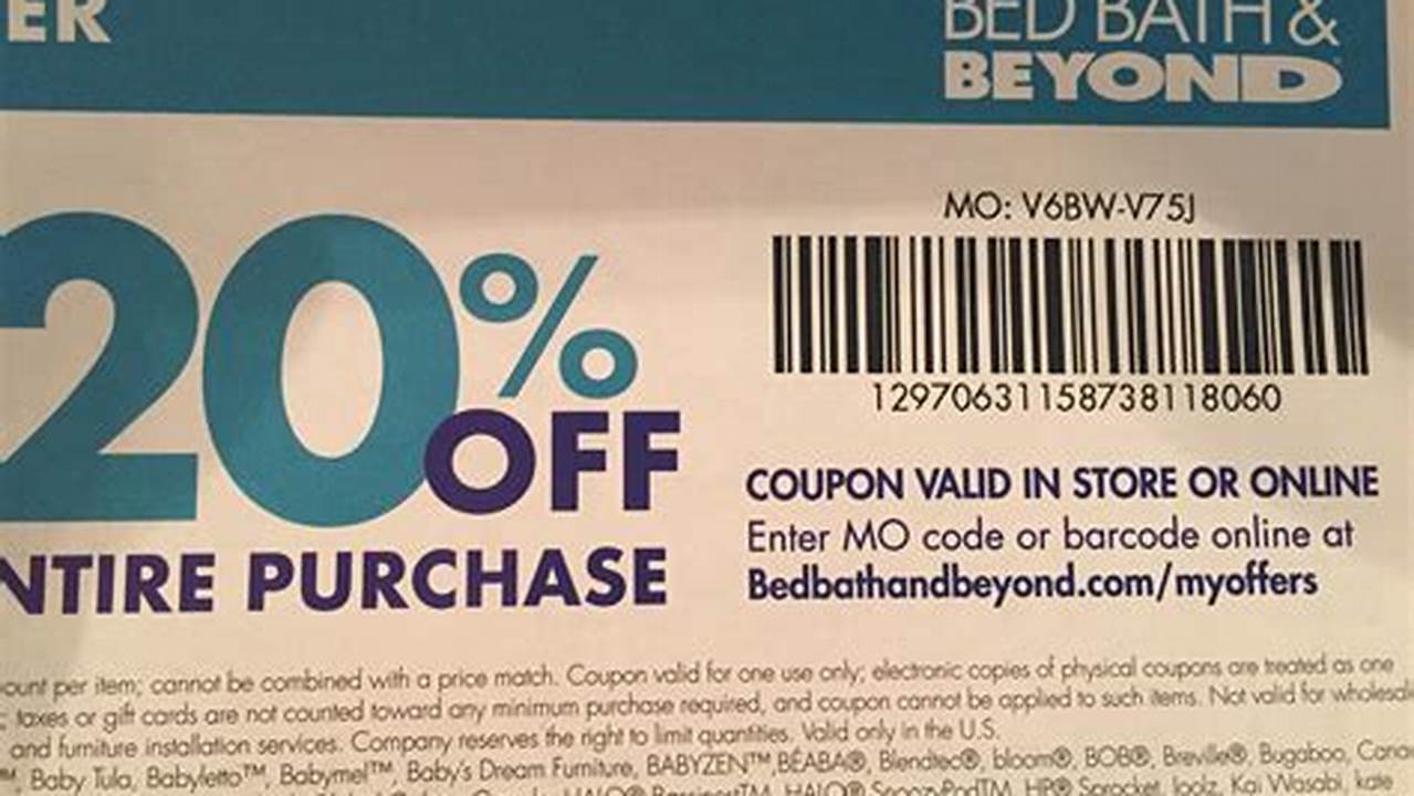 Bed Bath And Beyond Coupons 2024
