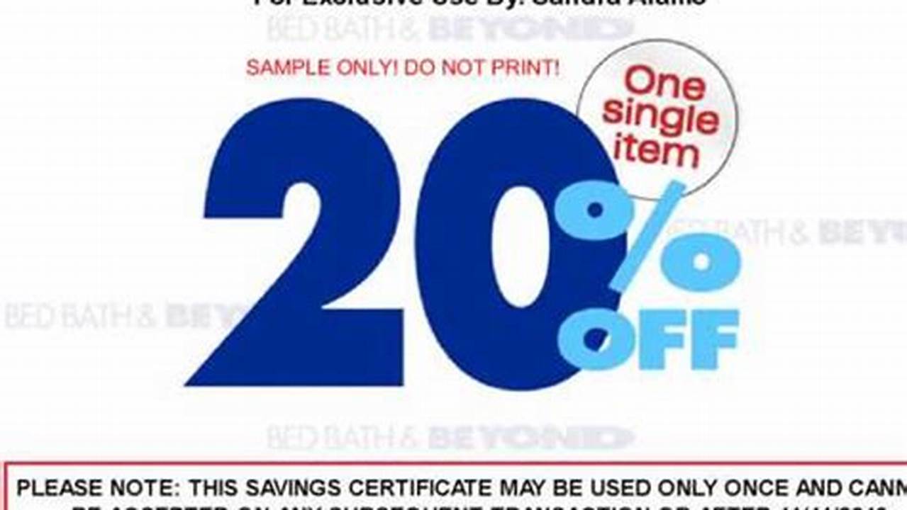 Bed Bath And Beyond Promo Code 2024
