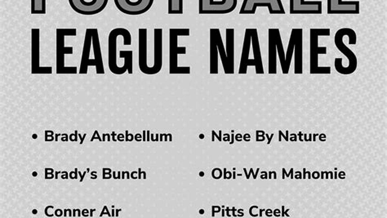 Best Fantasy Football Names Reddit 2024