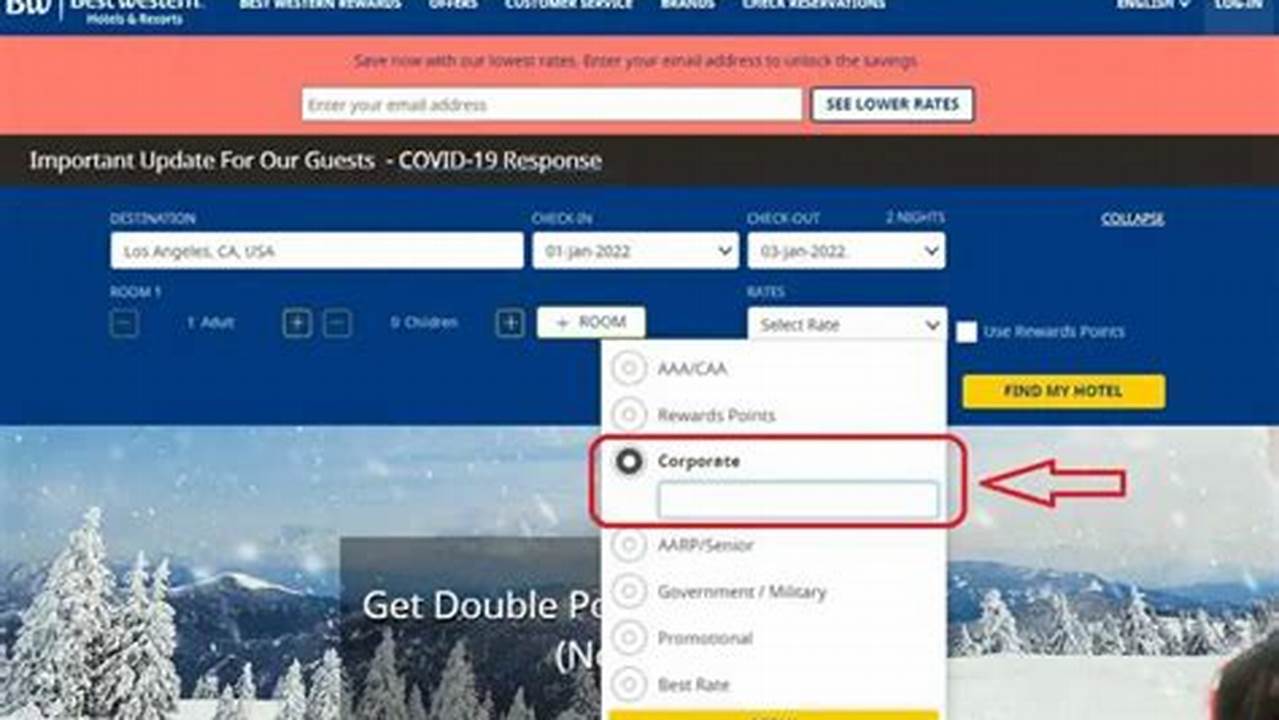 Best Western Corporate Codes 2024