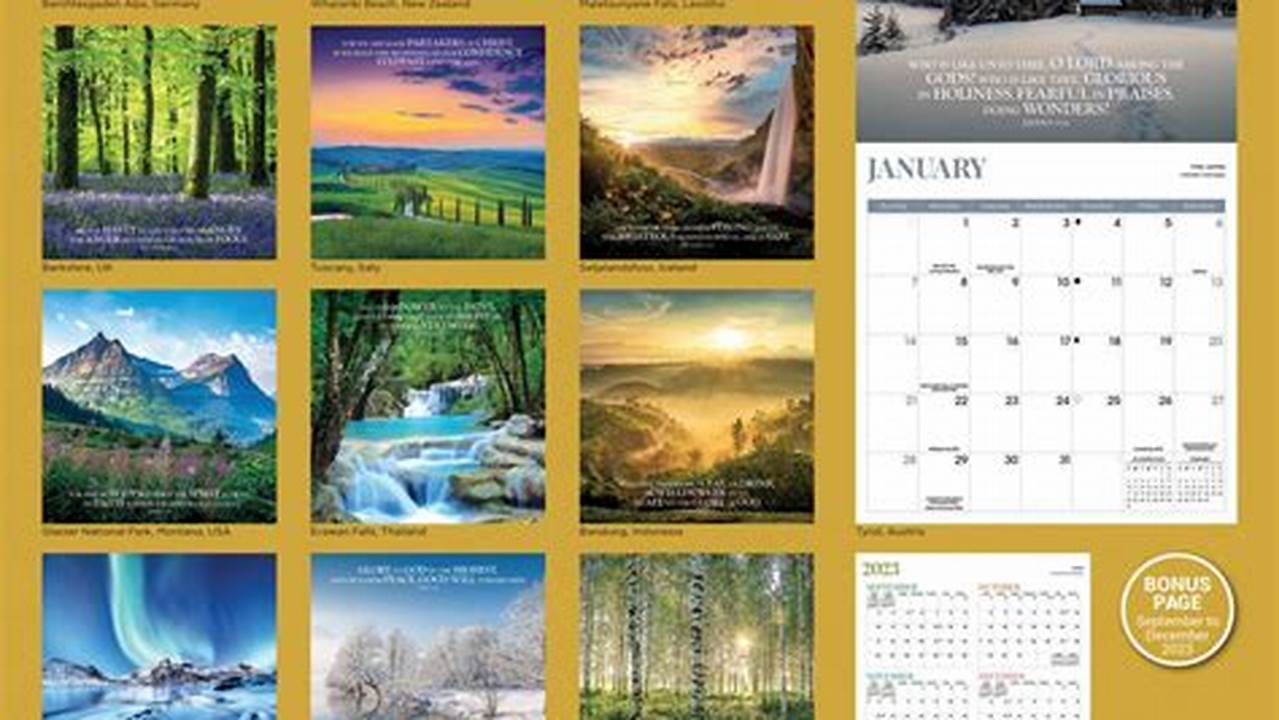 Bible Verse Wall Calendar