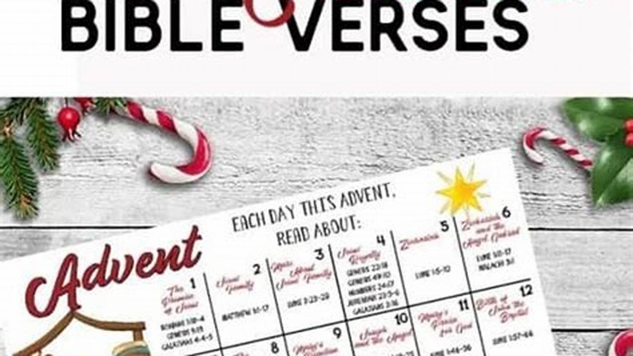 Bible Verses For Christmas Advent Calendar