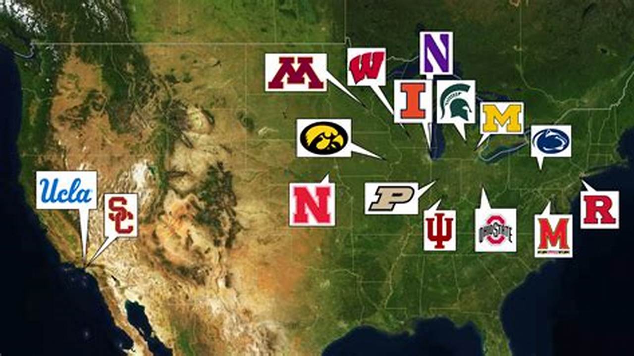 Big Ten Teams Are In Bold., 2024