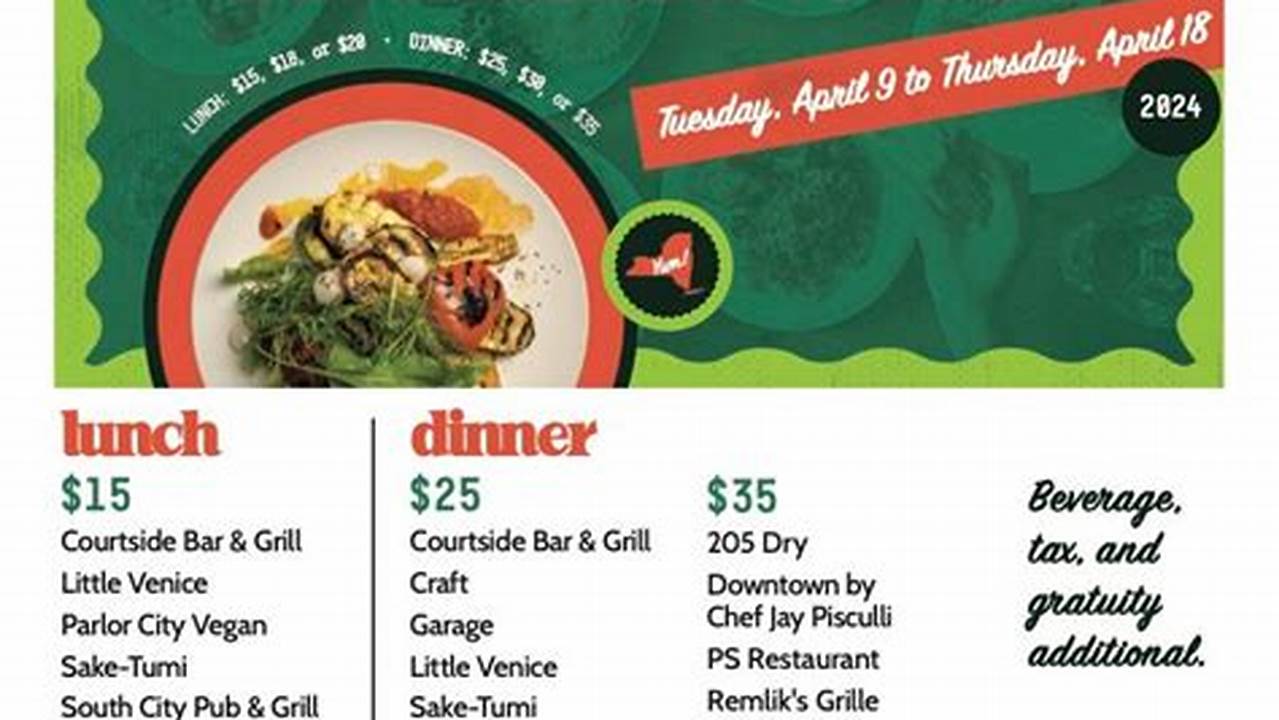 Binghamton Restaurant Week Spring 2024