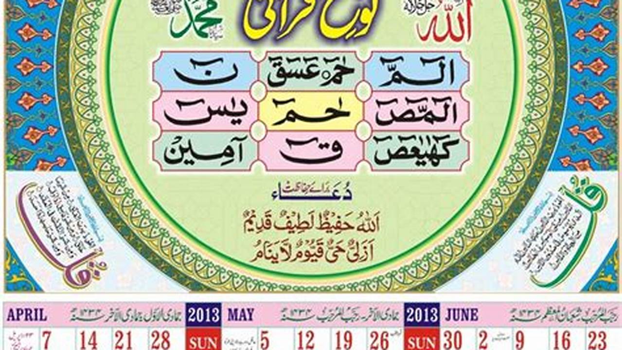Birthday Islamic Calendar
