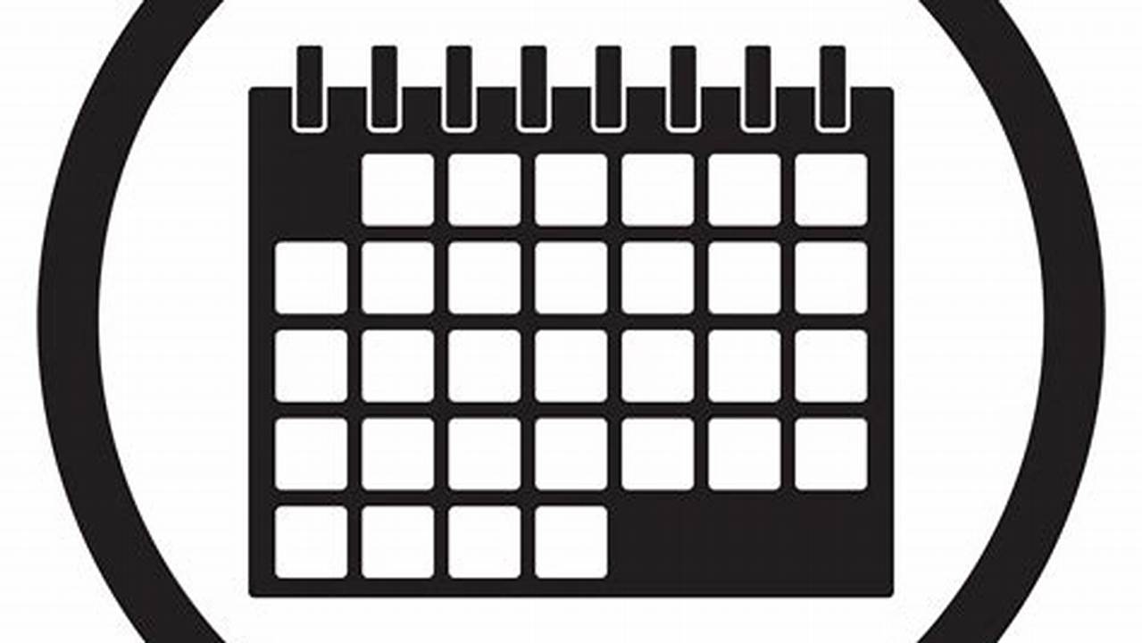 Black And White Calendar Icon