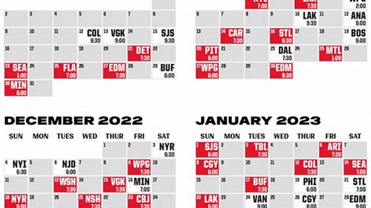 Blackhawks 2024-23 Schedule Calendar