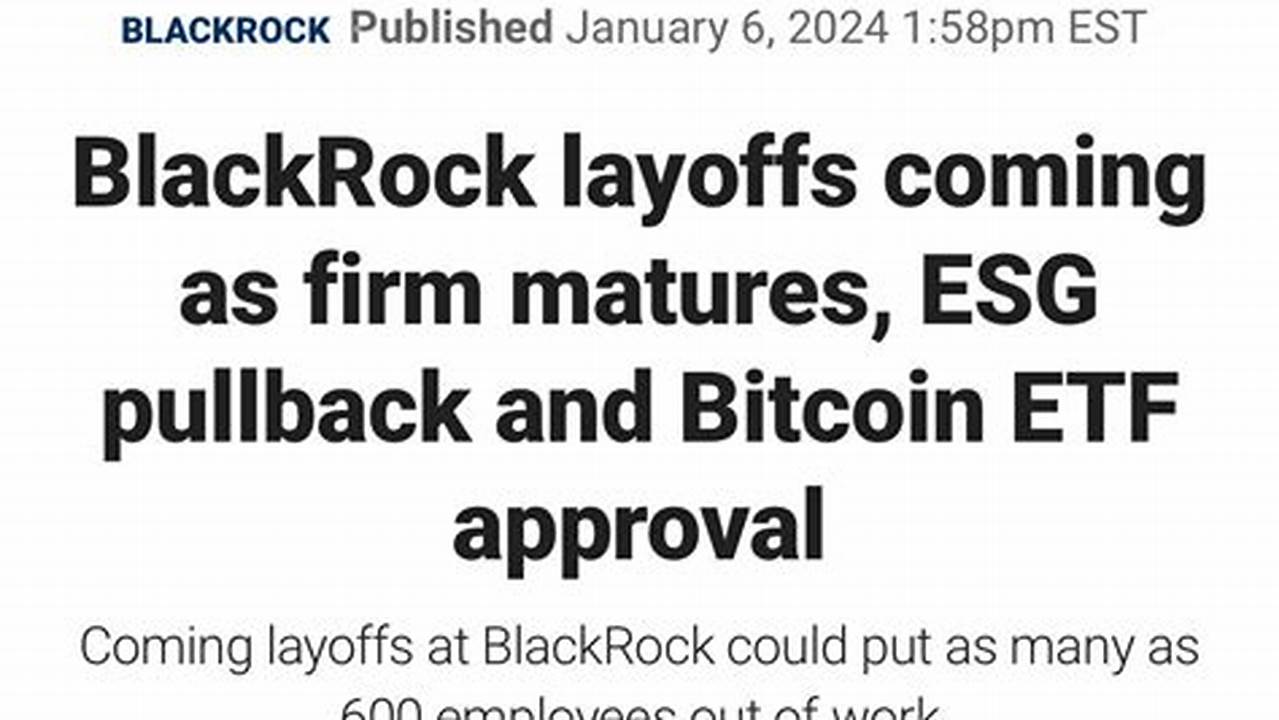 Blackrock Layoffs 2024 Reddit