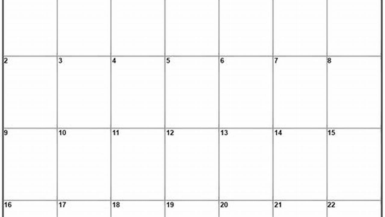 Blank Calendar June 2024 Portrait