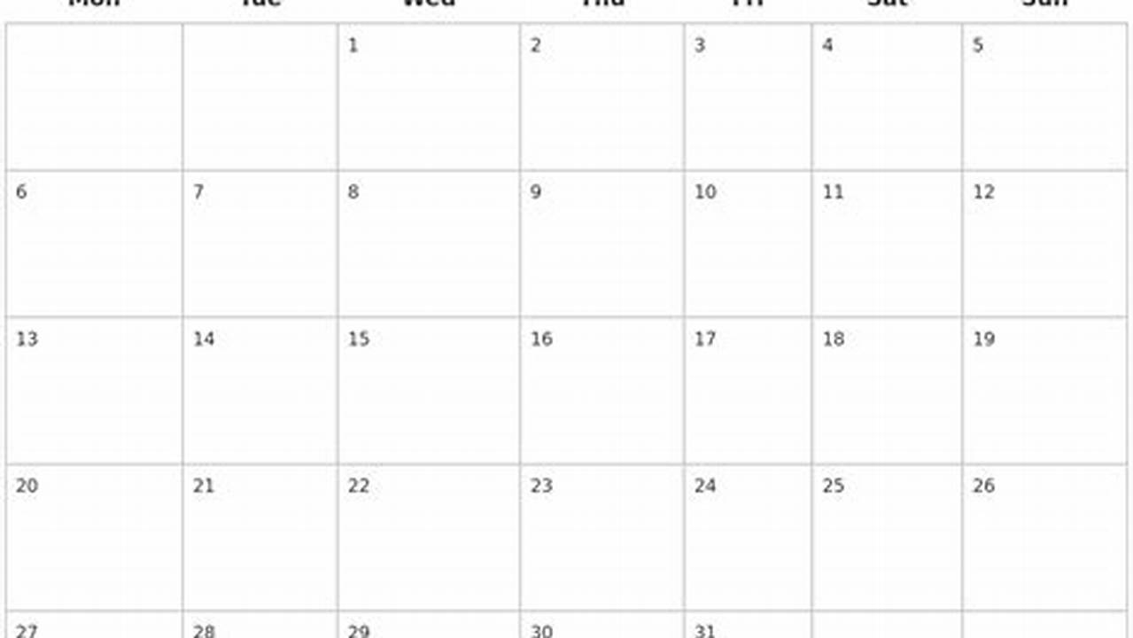 Blank May 2024 Calendar Page