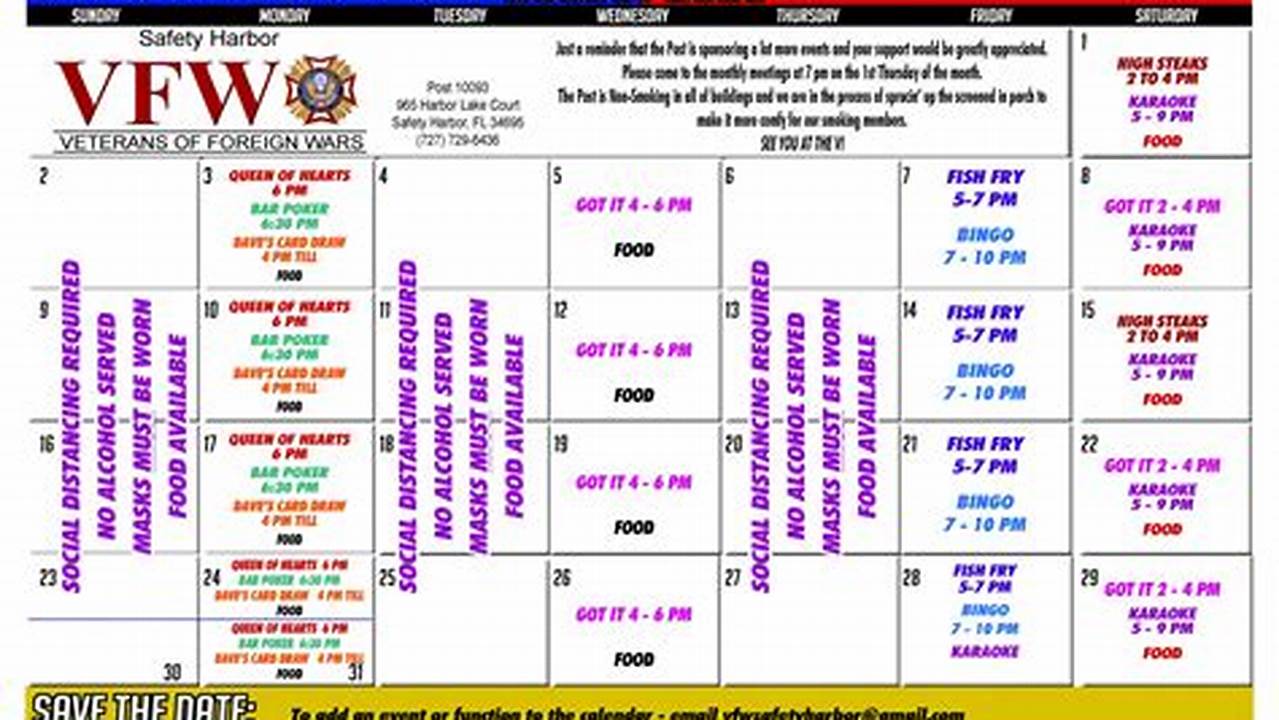 Bloomington Vfw Calendar