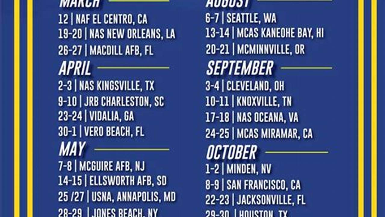 Blue Angels 2024 Schedule Official