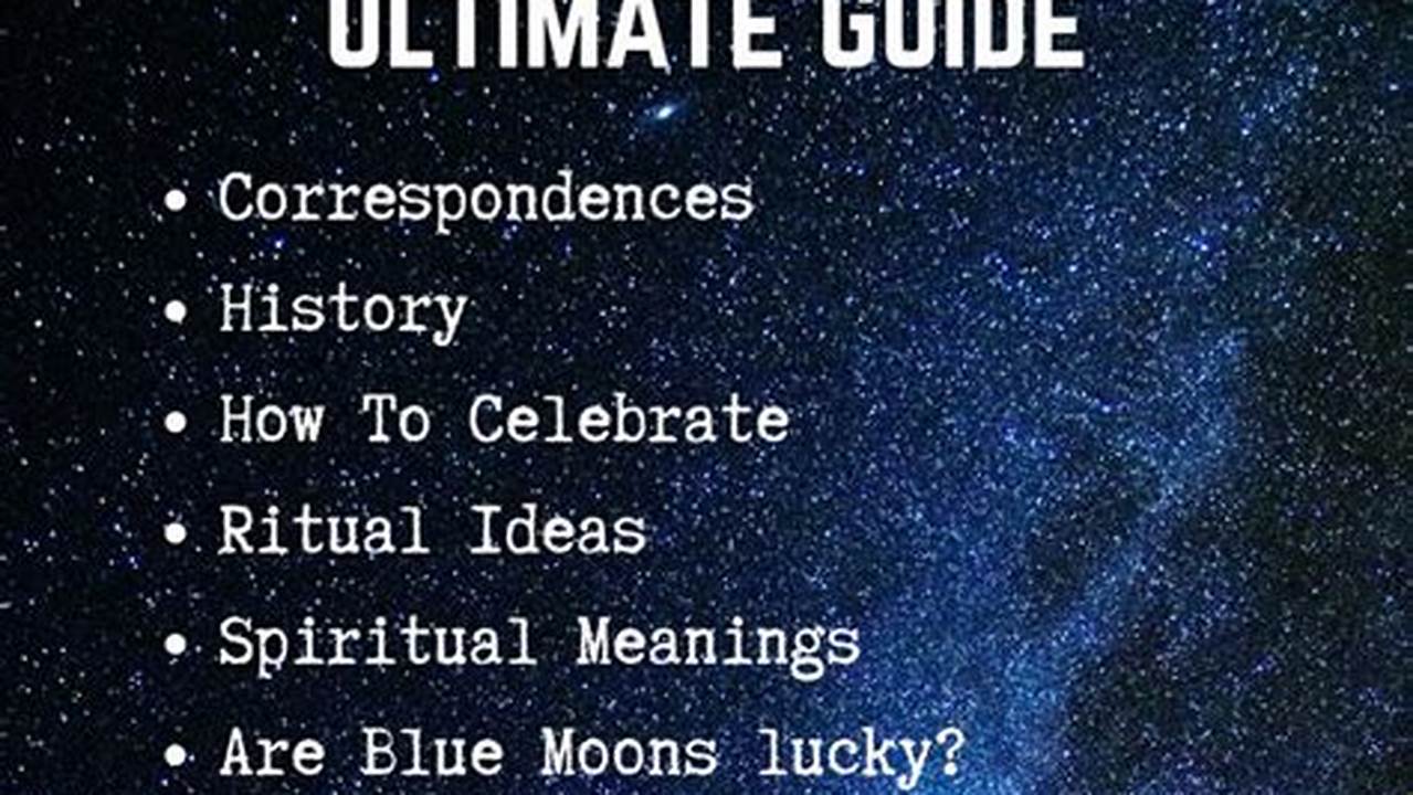 Blue Moon August 2024 Spiritual Meaning