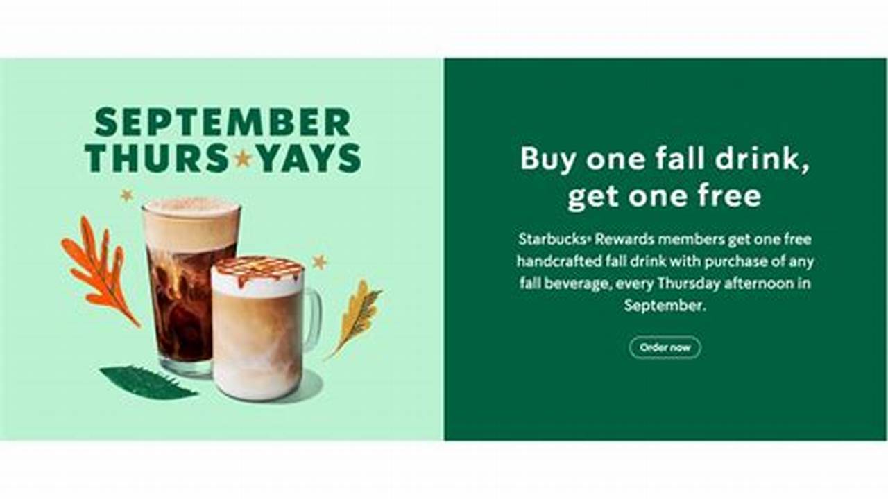 Bogo Starbucks September 2024