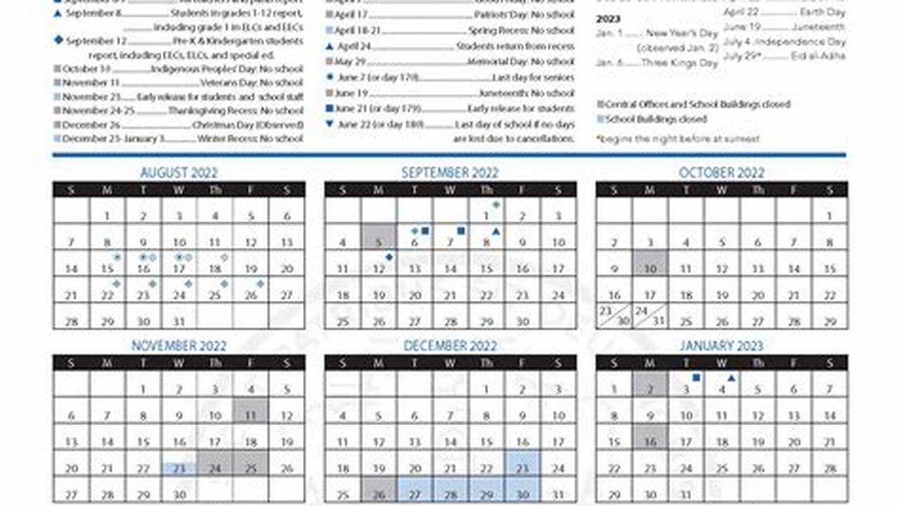 Boston Public Schools District Calendar