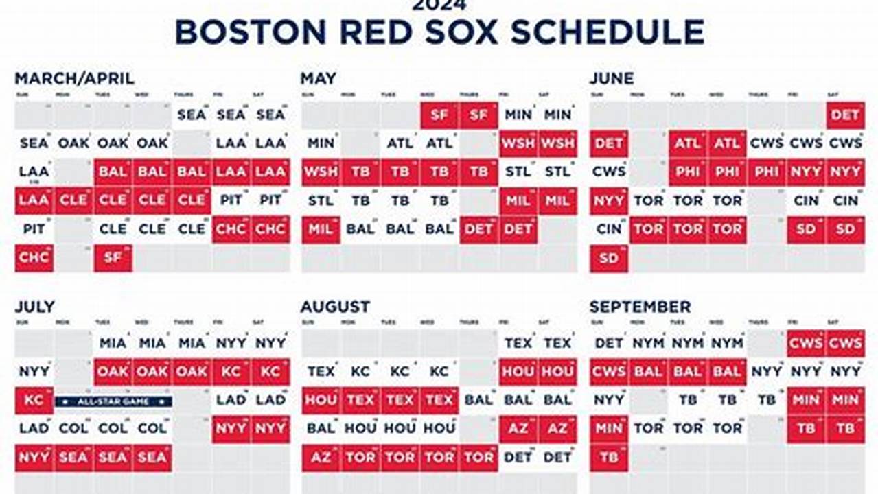 Boston Red Sox Schedule 2024 Printable