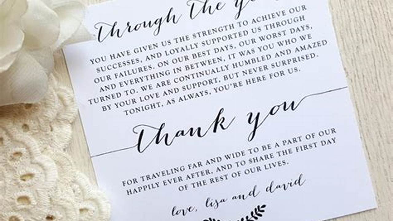 Bridal Shower Thank You Note For Gifts From Your Wedding Registry., Images