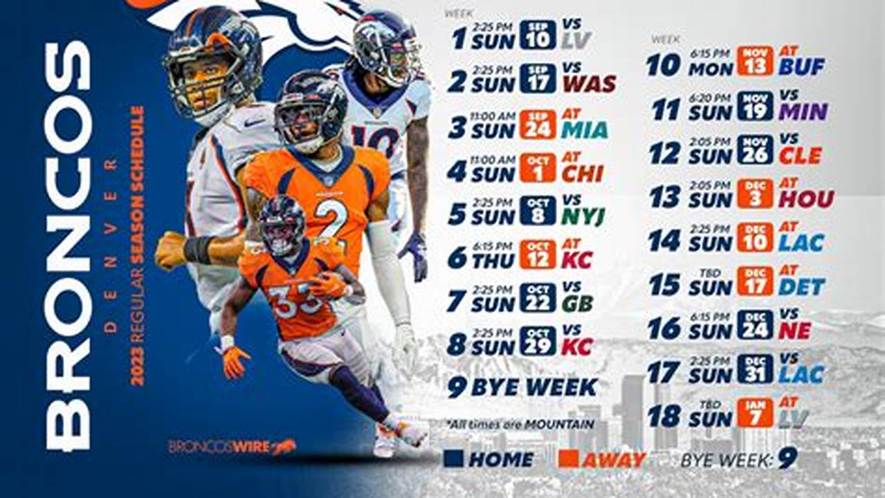 Broncos Home Schedule 2024