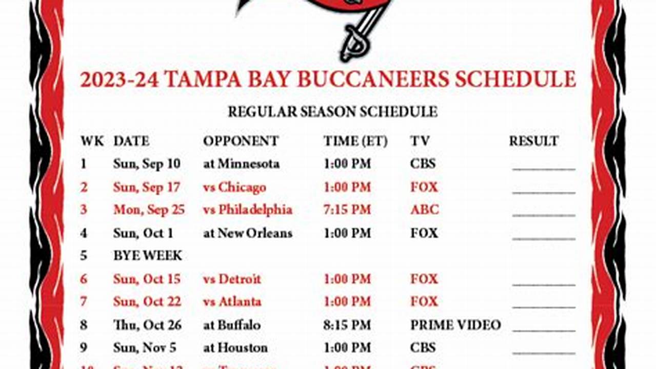 Bucs Tickets For 2024 Tampa Bay Home Games At Raymond James Stadium., 2024