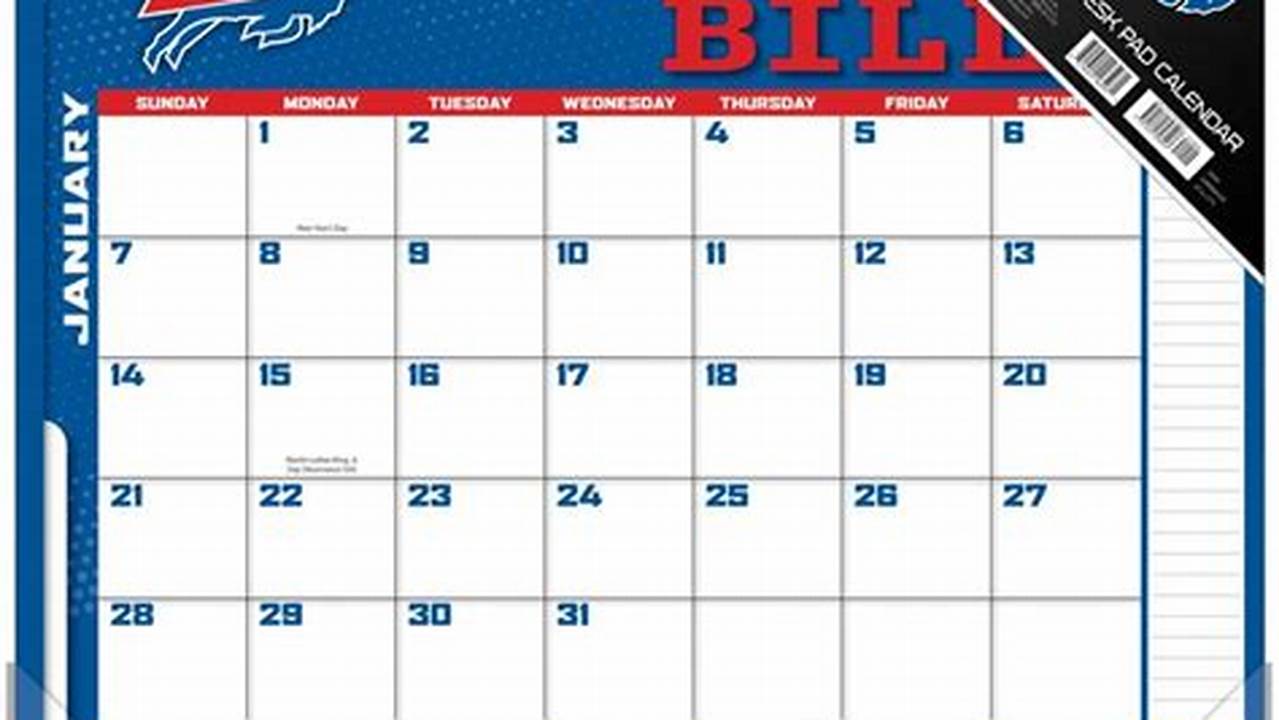 Buffalo Bills Desk Calendar 2024