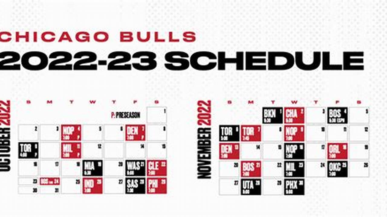 Bulls Schedule Calendar