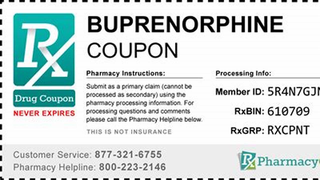 Buprenorphine Coupon 2024