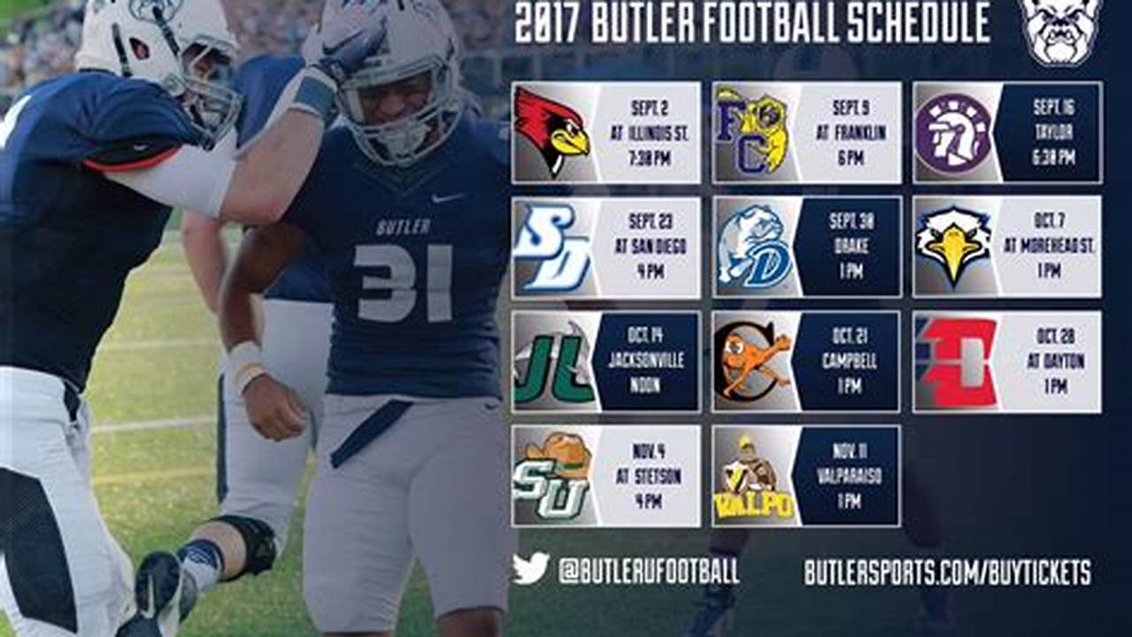 Butler Football Schedule 2024
