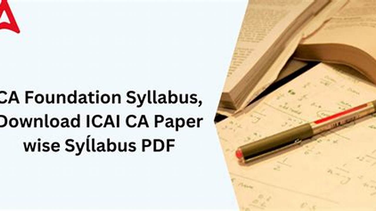 Ca Foundation Syllabus 2024 Pdf