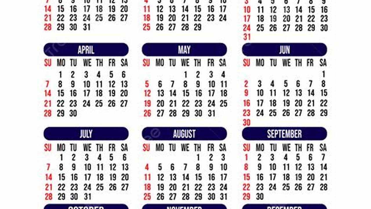 Calendar 2024 Png &amp;Amp; Psd Images With Full Transparency., 2024