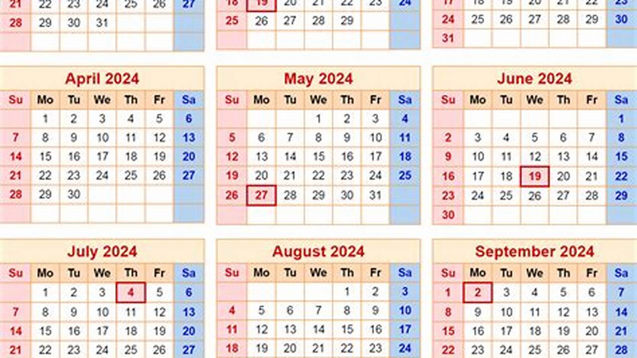 Calendar 2024 With Govt Holidays